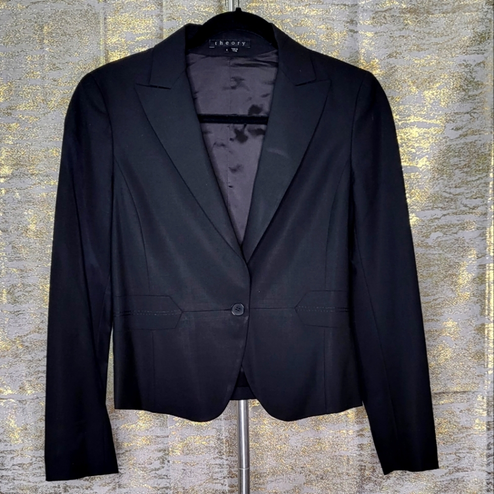 Theory one button blazer size 4